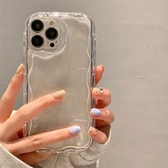 Fashion Simple Watercolor Wave Frame Cushion Phone Case Compatible for iPhone 17 16 15 pro max 14 11