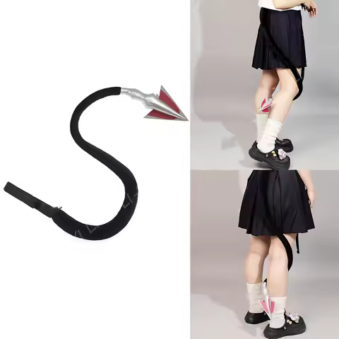 2025 NEW Fluffy Tail with Arrow, Halloween Cyberpunk Beast Tail, Furry Demonic Witch Costume Accesso