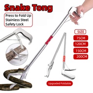 Snake Catcher Stainless Steel Snake Tong Reptile Grabber Universal Snake Clamp Stick Catcher penyepi