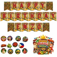 Pinoy Filipino Fiesta Theme Birthday Party Banner Cupcake Cake Topper Decoration Personalized