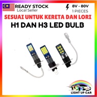LUC CAR LED H1 DAN H3 BULB LED SMD3030 YELLOW WHITE 8-80V LED FOG HEADLIGHT LAMPU BUMPER LED SMD H3 