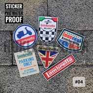 Stickers Lambretta 🛵 สติ๊กเกอร์PVCอย่างดีกันน้ำกันรอยสำหรับแปะวัสดุผิวเรียบบทั่วไป💯