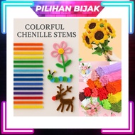100pcs Colorful Chenille Stems Pipe Cleaner Assorted Colours Art And Craft Dawai Berbulu 6mm Tinsel 