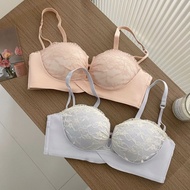 New Latex Small Breast Push-up 32-38ab Underwear Women Flat Breast AA Dedicated Thickened Large Bra 