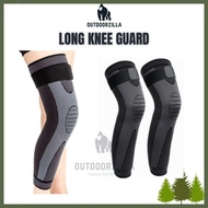 Long Knee Guard Adjustable Knee Brace Protector Strap Pressurization Knee Pad Joint Leg Running Gat Lutut Lindung Sokong
