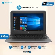 HP Stream 11 Pro G5 12" HD Notebook Laptop  2-Core Intel Celeron N4000  4GB RAM 128GB eMMC Flash Mem
