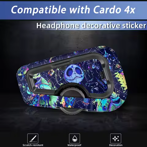 Waterproof Decor Stickers Compatible With Cardo FREECOM 4X Motorcycle Bluetooth Headset Stickers、Ski