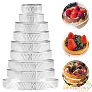 WISDOM Tartlet Molds Stainless Steel Perforated Decorating Tool Circle Mould
