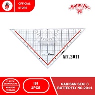 RULER | Ruler | TRIANGLE BUTTERFLY LINE NO.2011 (1pcs) Triangle Ruler