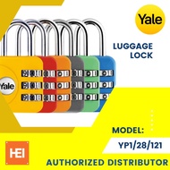 YALE Luggage Lock / Travel Lock Colourful Combination Padlock 30mm