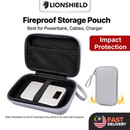 (MY) LionShield Fireproof Pouch Bag Travel Organizer Case Casing for Powerbank / Charger/ AirPod / C