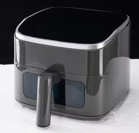 4QT Air Fryer with Visible Window, 1500W Digital Touchscreen Air Fryer with 8 Presets, Grey