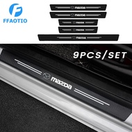 FFAOTIO Carbon Fiber Car Threshold Strip Car Trunk Sticker Car Accessories For Mazda 3 2 RX7 323 6