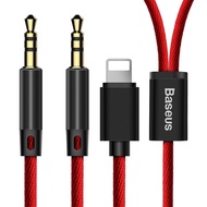 Baseus Original L33 2 in 1 Cable For iP & Aux 3.5mm To 3.5mm Audio Cable Adapter