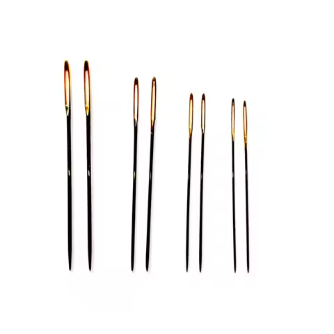25pcs/lot #26 #24 #22 #28 Golden Tail Needles for Aida 9ct 11ct 14ct 18ct Fabric Cross Stitch Blunt