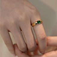 Original 916 Gold&375 Gold Ruby Emerald Ring for Men and Women