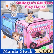 Kids Car Tent Toy Creative Cartoon Tent Foldable Game Toy House Children Tent Bus Shape Play House