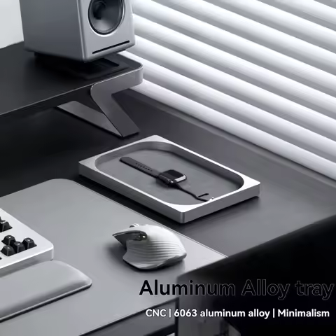 Rectangular Tray Storage Box Customized CNC Aluminum Storage Box for Gaming Office Keyboard Accessor