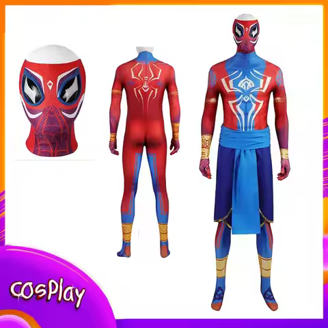 Spider Man Republic Of India Suit Cosplay Costume Cos Superhero Jumpsuit Halloween Comic-Con Coser P