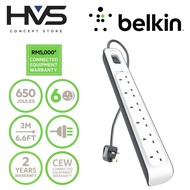 Belkin 6-outlet Surge Protector Power Extension Socket (2m)