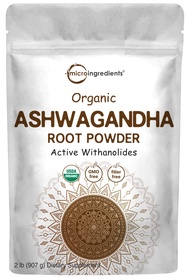 Micro Ingredients Organic Ashwagandha Root Powder | 2 Pound, No Filler, No Additives, Highly Purifie