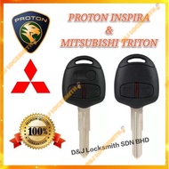 🔥Ready Stock In MY🇲🇾 Proton Inspira / Mitsubishi Triton Lancer 2/3 Button remote key casing case Shell Battery CR1616