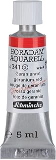Schminke TU341-S3 Holadam Transparent Watercolor Paint, 341 Geranheum Red, 0.2 fl oz (5 ml) Tube