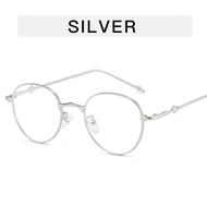 Gọng Kính Mắt Nam Nữ Dáng Tròn Hợp Kim Cao Cấp Tròng Kính Chống Ánh Sáng Xanh Phong Cách Hàn Quốc G1