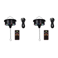 2X Rotating Disco Ball Motor Lights with Remote,18 LEDs for 12 16 20 24inch Mirror Ball Rotator(NotI