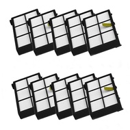 10Pcs Hepa Filter Replacement Kit for iRobot Roomba 800 Series 870 880 Vacuum Cleaner - Black