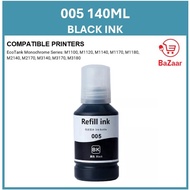 Compatible Epson 005 140ML Black Pigment Ink Bottle Refill for EcoTank M3170 M1140 M1170 M1180 M2140