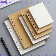 WATTLE 80Sheets Notebook Refill Paper, Horizontal Line/Blank A5/A6/A7 Loose Leaf Paper, Simple Kraft