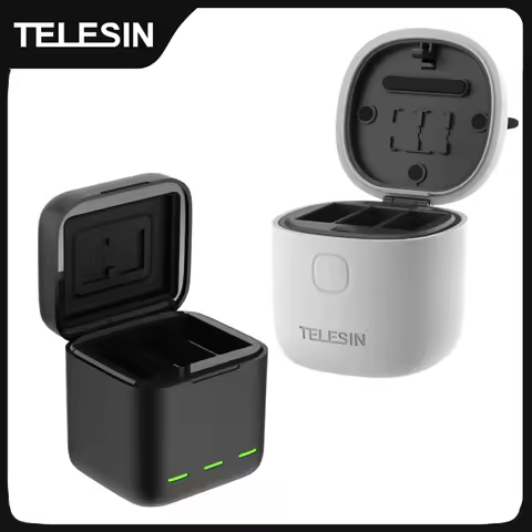TELESIN Portable Battery Charger Fast Charging for GoPro Hero12 Battery GoPro Hero 12 11 10 9 Black 