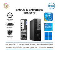 Dell OptiPlex 7020SF-i51450-8G-512-W11 Desktop PC (i5-14500 vPro, 8GB, 512GB, Intel, W11P) DL-OPTI70