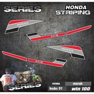 HONDA Striping Stickers WIN 100 Racing Road Race Design - WIN Motorcycle Variation List Stickers (01