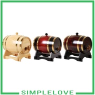 [Simple] SiaBiced Vintage 3L/1.5L Oak Wine Barrel Special Dispenser Bucket Beer Casks with Stand For