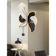 Feather Corner Wall Clock Double-Sided Corner Clock Living Room Electronic Perpetual Calendar 2026 N