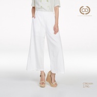 C&D White Linen Long Pant Palazzo (C9XUWH)