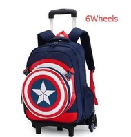 Children School Wheeled Backpack Mochilas Kids School Trolley Bag For Boys School Bag With Wheels School Rolling Backpack Bags