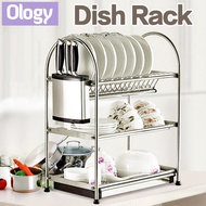 Stainless Steel Dish Rack Kitchen Storage Shelf Drainer Tray Dryer Sink Drying Holder Washer Stand