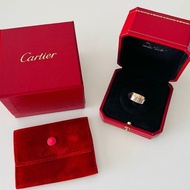 絕版 紀念款 Cartier 卡地亞 LOVE 18K金 黃K金 白K金 雙環雙層寬版戒指 48 墜子 項鍊 男戒 女戒