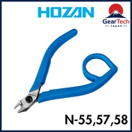 HOZAN Precision Nippers, Semi-Flush Cut, Lead Stopper, Cuts Copper Wire 0.18–0.8mm Ø