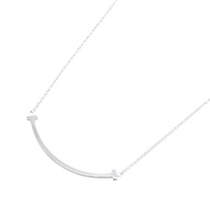 【二手】蒂芙尼 T 字微笑Smile項鍊，頸圍 40.5/45.5 厘米，18K白K金TSmile小項鍊