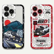 Anime Initial D Car Phone Case For Xiaomi 14 13T 13 12T 11T 12 10T 10 Pro Mi 11 Lite 5G NE Poco X6 F5 X5 X4 X3 M6 Pro F3 Soft Silicone Transparent Cover