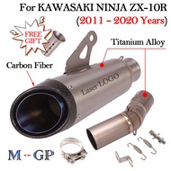 Slip-On For Kawasaki Ninja ZX10R ZX 10R ZX-10R 2011 - 2019 2020 Motorcycle Exhaust Titanium Alloy DB