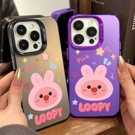 Cute Letter Rabbit Beaver Phone Case Compatible for IPhone 15 14 13 12 11Pro Max X XR 14puls 11puls XR X/XS Max 7/8 Plus Se2020 Beautiful Anti Drop Hard Silicone Phone Case