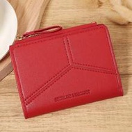 Minimalist 2-Fold Zip Wallet Compact Purse With Multiple Card Slots Coin And Cash Compartment Unisex