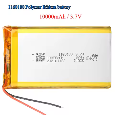 1160100 High Capacity 10000mah 3.7V Thickness 11mm Lipo Battery Rechargeable Flat Battery Laptop Bat
