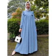 gamis cringkel airflow model kerut dada