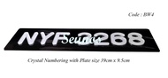 Ready for Installation! Car Nombor Plate with Crystal Numbering BW4